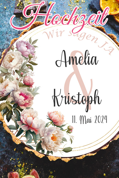 Tortenaufleger und Muffinaufleger zur Hochzeit Tortendekoration Hochzeit